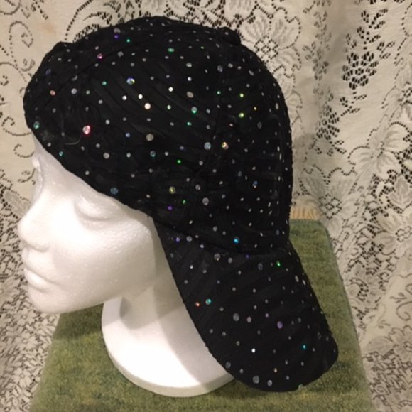 Silver/Grey Sparkled Bling Cap - Picture 2 of 6
